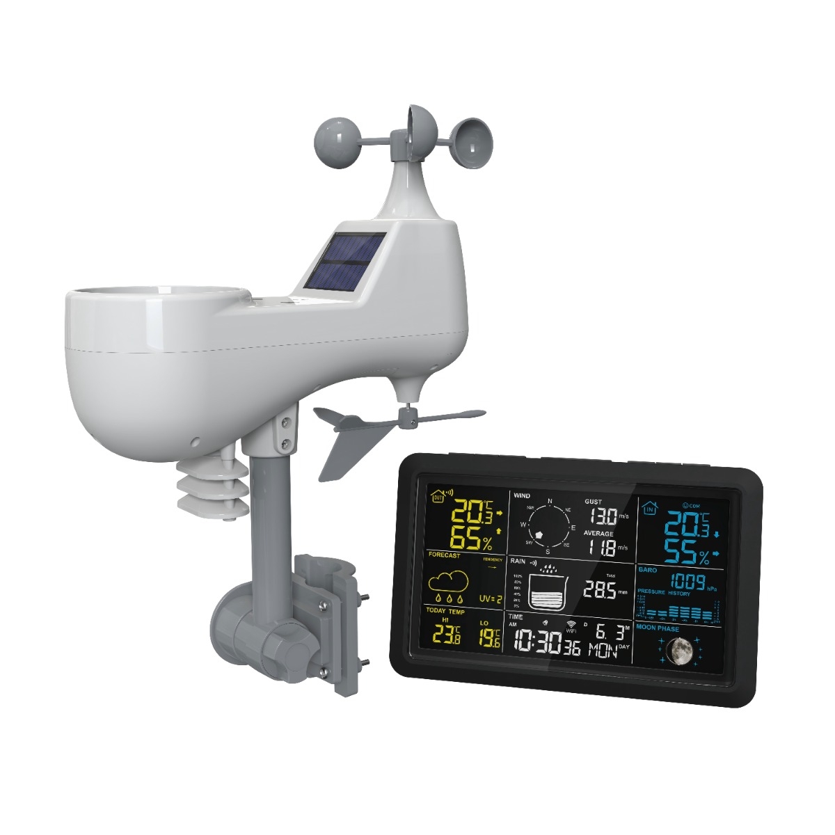 Professioneel 6-in-1 wifi weerstation met gratis SmartLife app - WS-5100 